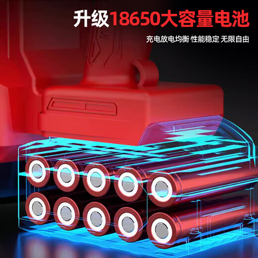 Orixi rechargeable electric blower lithium battery high-power industrial violent fan snow blower blowing air and dust air gun blowing dust industrial storm blower 2 batteries 1 charge 6 speed adjustment