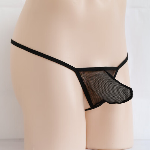 New Men's Underwear Mesh Transparent T-Pants Thin Strap T-Pants Black One Size 160Jin Jin equals 0.5kg