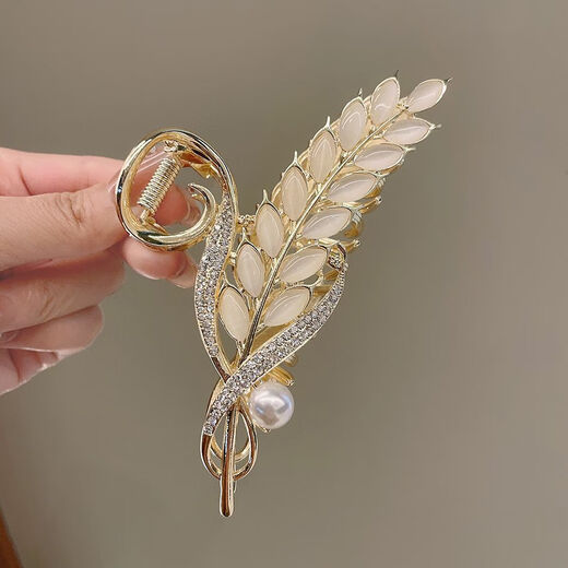 Ancient Nai wheat ear hairpin headdress for women 2025 high-end hairpin hair accessories shark clip grabber birthday gift for girls