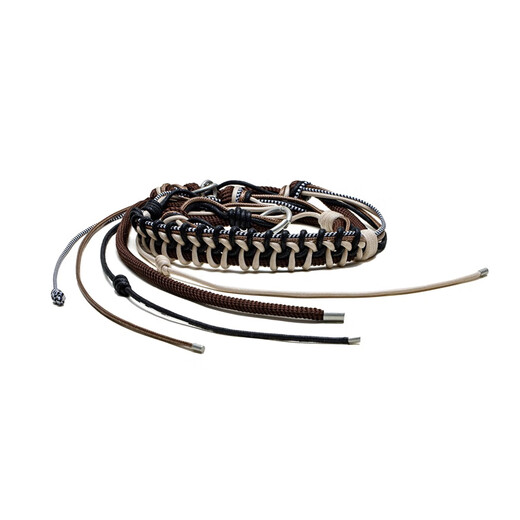 Madden workwear American vintage multi-purpose woven belt outdoor waist chain pants chain hanging shoulder strap decoration for men coffee color 150cm