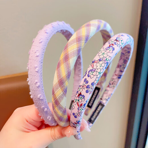 Nagoya Youpin Diadema para niños Niñas Linda Diadema Floral Horquilla Atada Horquilla 3-10 años Accesorios para el Cabello para bebés Púrpura Juego de 3 Piezas