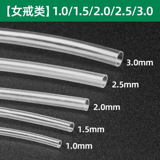 Special casing for Jiemo live ring, transparent rubber tube to fix open ring, heat shrinkable tube, shrink protective cover, gold and silver processing, women's ring category, five models, 20 cm each