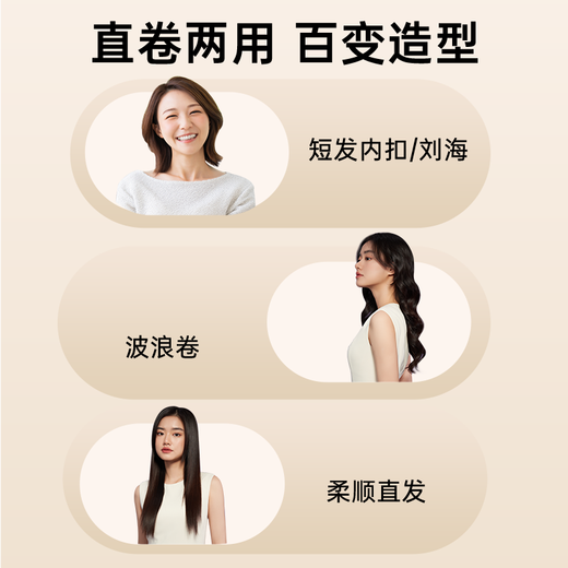 RIWA plywood dormitory straight clip dormitory use negative ion curling iron dual-purpose straightening mini dormitory low-power bangs electric splint gift RB-8150