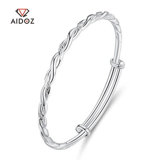 Aido Diamond pt950 platinum bracelet for women Mobius platinum twist bracelet push-pull style weighs 24.75 grams push-pull adjustable