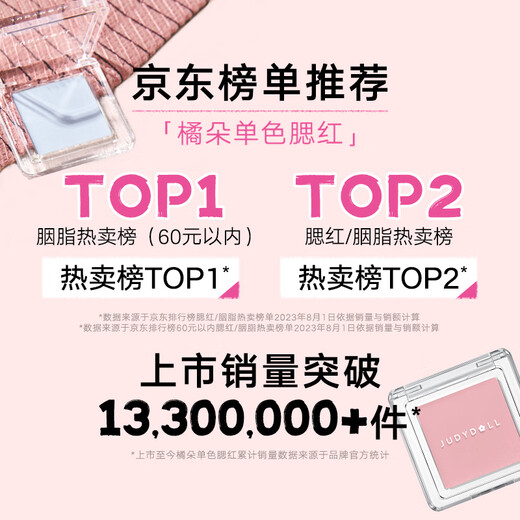 Judydoll single-color blush rouge multi-purpose cream high-gloss contour New Year gift 50 complexion expansion color