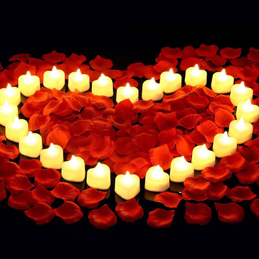 Kuibao Chinese Valentine's Day rose petals 2000 pieces of proposal confession bed decoration hotel wedding supplies birthday surprise decorations