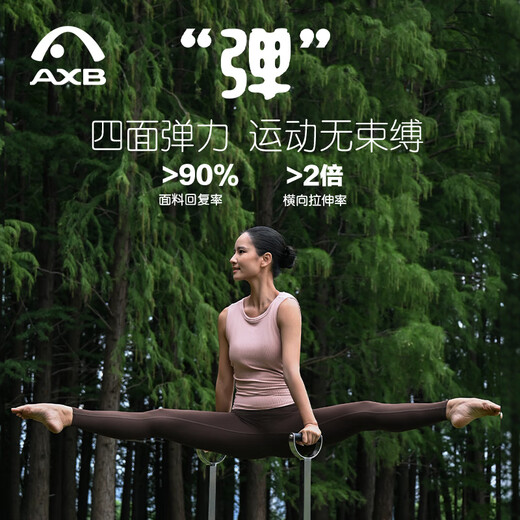 Aixiabu Autumn and Winter New Light Shaping Pants Pilates Yoga Pants Sports Fitness Pants Women's Shaping Highly Elastic Nude Feeling Nine-Point Pants for Outerwear Brown X25355NSLKSX M