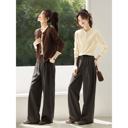 Mohan Yimei light commuting fungus shirt 2025 autumn new style French style layered textured shirt for women