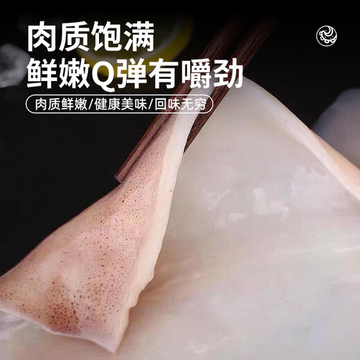 Haidingji deep-sea ship-frozen squid 1.6 Jin Jin equals 0.5 kg (400g*2) 4-6 pieces/pack Seafood and aquatic products BBQ New Year's Eve