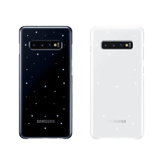 Samsung (SAMSUNG) s10+plus original mobile phone case s10LED smart backlight protective case dynamic light-emitting anti-fall back cover trendy backlight protective case black Samsung GalaxyS10+