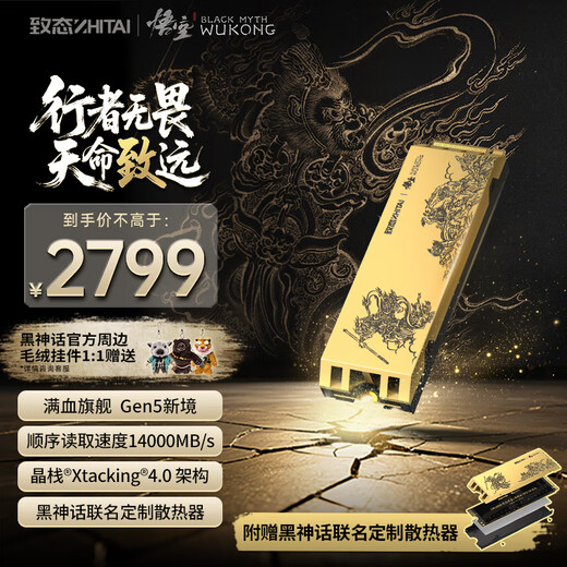 致态（ZhiTai）长江存储 4TB SSD固态硬盘 NVMe M.2接口 TiPro9000 系列《黑神话：悟空》联名版 (PCIe 5.0 产品)
