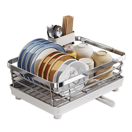 Shuaishi 304 stainless steel dish rack kitchen rack drain bowl rack bowl and chopstick storage box bowl and chopstick tube storage rack