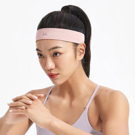 Keep Seamless Wide Headband Running and Fitness Sweat-conducting and Cooling Anti-slip Seamless Design Lead Foil Gray