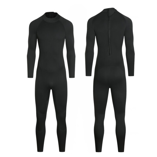 BLUE DIVE cross-border 3mm one-piece wetsuit water rescue warm snorkeling coach paddleboard surfing cold-proof jellyfish wetsuit 3mm black 2XL