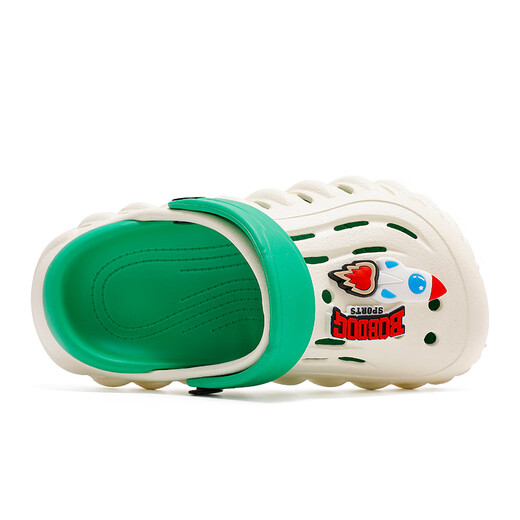Babudou Kinderschuhe Sommer mittlere und große Kindersandalen für Jungen-Lochschuhe Kinderstapel 117542168 Meter/Grasgrün 34-35