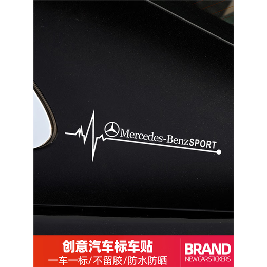 REACHNOW car stickers triangle window car stickers side window stickers Mercedes-Benz body front and rear bumper decorative pull-up stickers ECG model Honda white pair