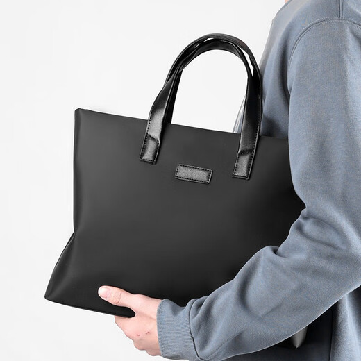 Fu Jian briefcase men's business laptop bag Valentine's Day business trip office handbag waterproof men's bag business briefcase black 14 inches