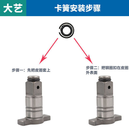 Dayi electric wrench square shaft circlip accessories output shaft T-shaped shaft circlip apron Dongcheng universal circlip + apron 2 sets