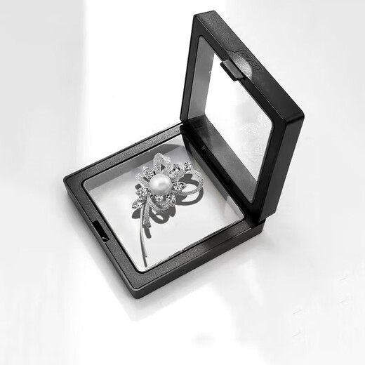 QUAMER micro-encrusted rhinestone pearl brooch, clothing boutique lapel pin, wedding banquet dress accessories