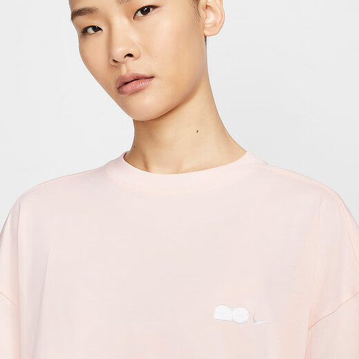 耐克（NIKE）女装短袖 2025新款跑步运动休闲大logo针织透气圆领T恤衫半袖上衣 FV0942-838 S