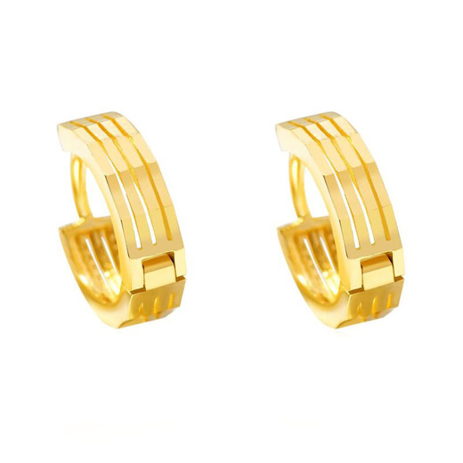 Baozha Korean popular 10K14K gold earrings ear bone ring ear buckle earring star style fashionable and simple K01A small inner diameter 0.5cm single