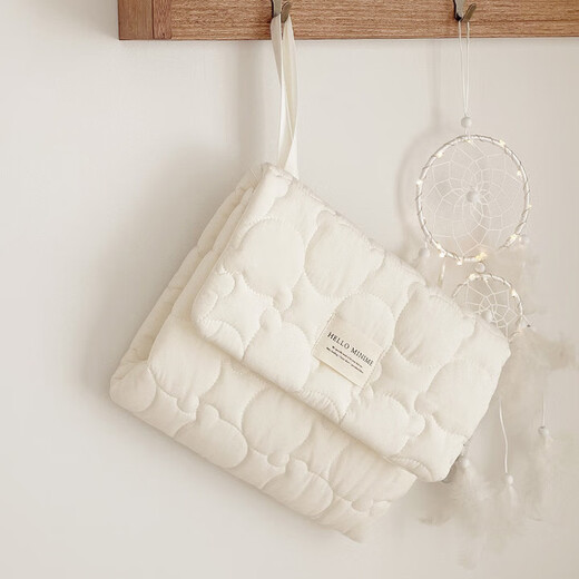 Other Korean style quilted diaper pads, baby outing diaper changing pads, foldable baby portable diaper pads, white bear head diaper pads 73x42cm