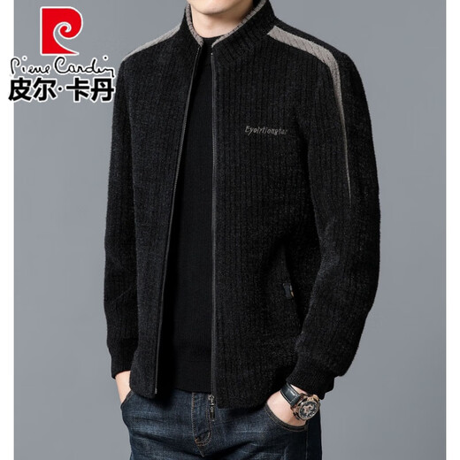 Pierre Cardin 2025 high-end woolen jacket men's autumn and winter fashionable casual wool jacket stand-up collar jacket middle-aged dad top camel M 170