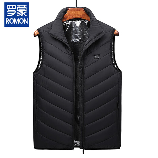 ROMON Rechargeable Heating Vest Motorcycle Graphene Heating Clothes Full Body Intelligent Temperature Control Men and Women New Electric Heating Vest Black Zone 21++ 10000 mAh Power Bank S