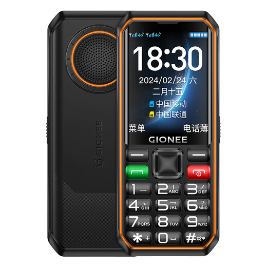 金立（Gionee）老年人手机三防手机4000毫安超长待机4G全网通老年机 抗震防摔大字大声按键备用功能机G660 黑色