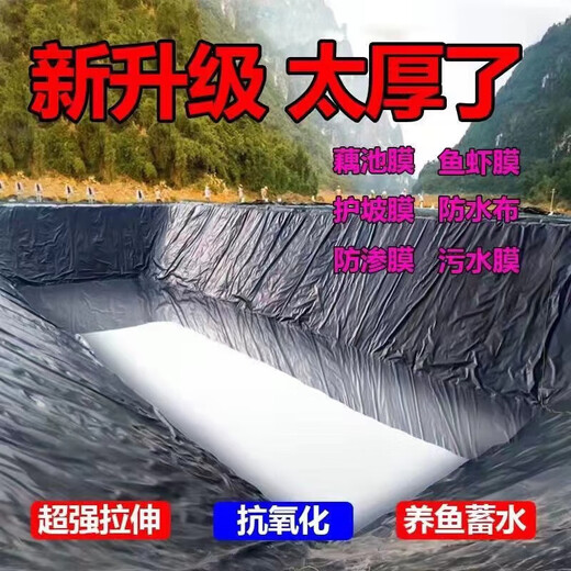 Yichen fish pond anti-seepage membrane geomembrane fish pond slope protection waterproof membrane breeding plastic membrane reservoir waterproof plastic cloth 2 meters wide 20 meters long 0.3mm thick