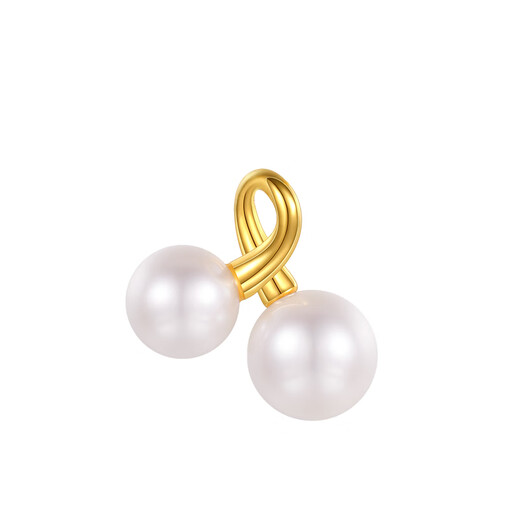 Shixi's good things come in pairs 18K pearl pendant for women as a Valentine's Day gift for girlfriend on Chinese Valentine's Day with 925 silver chain