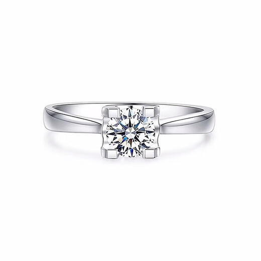 I Do platinum PT950 diamond ring classic bull head 1 carat cultivated diamond proposal engagement diamond ring gift for girlfriend classic bull head 50 points diamond size 10