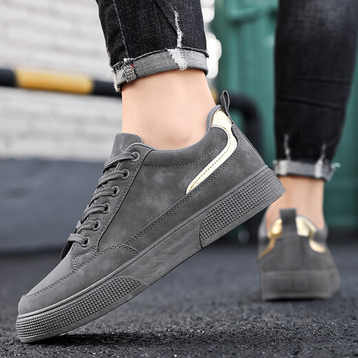 Oren Woodpecker zapatos de hombre nuevos otoño e invierno protección laboral sitio de construcción zapatillas de trabajo zapatos deportivos casuales chef zapatos de moda hombres gris 40