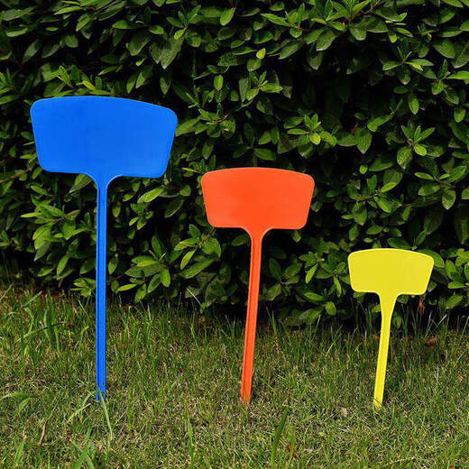 Shipton ground brand plastic large-sided gardening label test field ground sign flower seedling sign 36*8*15 yellow 10 pieces