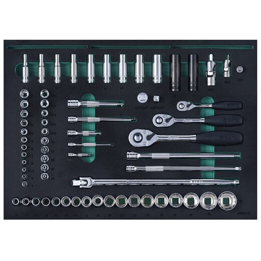 SATA Auto Repair Tool Trolley Auto Maintenance Tool Trolley Set Multi-Specifications 242 Pieces Universal Mechanical Repair Tool Trolley Set 09932