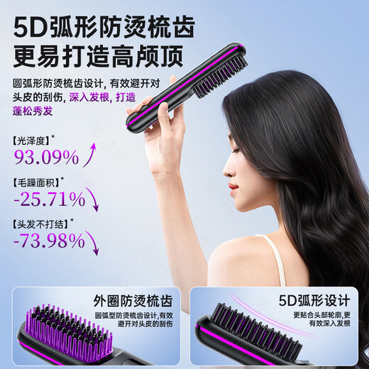 Opson straightening comb with instant heat and comb straight. Negative ion wireless straight hair comb does not hurt hair. Curly hair dual-purpose anti-perm fluffy high-ceiling artifact styling comb for hairdressing. Anti-static portable wireless model. White 500 million negative ions | Styling does not hurt hair | Instant hot 2024 new | Wireless and portable | Say goodbye to frizz | Long-lasting styling