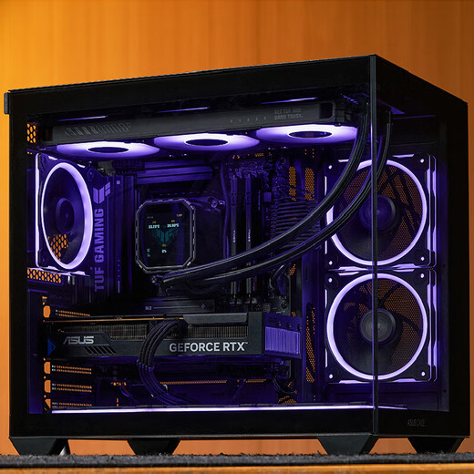 ASUS family bucket AMD Ryzen R9 9950X host RTX5070/RTX5080 graphics card e-sports game live broadcast AI design editing host desktop complete machine DIY assembly machine Configuration 1 R9 9950X+16G+1T
