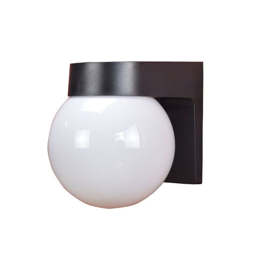 Yaotian Outdoor Waterproof and Sunproof LED Ball Wall Lamp Simple Modern Balcony Aisle Staircase Exterior Wall Creative Ball Wall Lamp White Base Transparent Striped Ball +20W LED Bulb White Light
