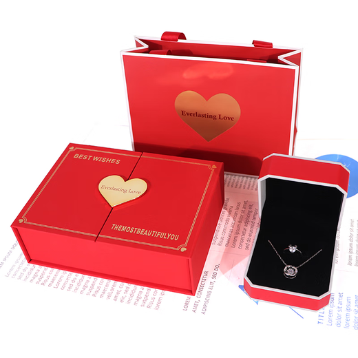 Xinboni Light Luxury Girls Necklace Moissanite Fashion Jewelry Four-leaf Clover Women's Gift for Wife and Girlfriend Jewelry Free Engraving - Light Luxury Model 1 Carat Four-leaf Clover