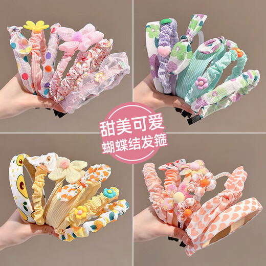 Cute and harmless hair hoops for girls with colorful bangs and broken hair. Hair hoops for girls and babies that do not tie their heads. Little Daisy 3 pieces.