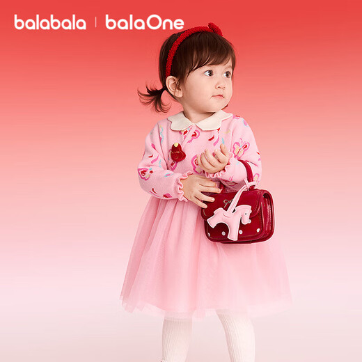 巴拉巴拉【balaOne】童装女童连衣裙2025春装网纱裙甜美洋气209126111002