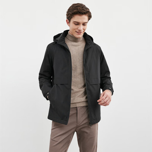 Septwolves jacket men's autumn and winter fashion casual hooded thin cotton three-proof technology skin-friendly soft comfortable warm top