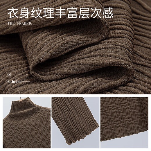 Sibaishe half turtleneck bottoming shirt 2025 autumn new women's slimming pullover top