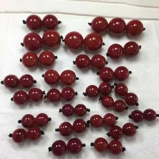 Xin Princess Coral Ox Blood Red Blood Red Loose Beads Single Beads Deep Red Natural Multi-Specifications Large Particles DIY Jewelry Seven 2.8-3mm 10 Price
