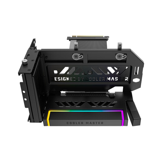 CoolerMaster ARGB graphics card bracket steering set with PCIe 4.0 graphics card extension cable, rotatable ARGB light bar/accommodates various graphics cards/tool-free adjustment