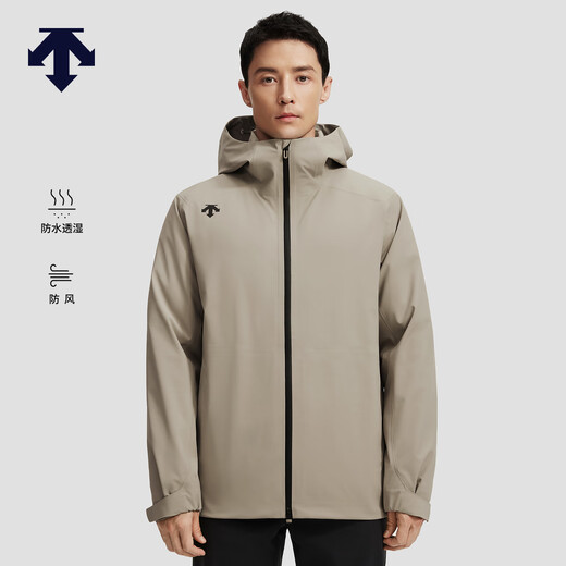 迪桑特（DESCENTE）迪桑特综训训练运动健身男士羽绒内胆三合一冲锋衣两件套 BR-棕色 L (175/96A)
