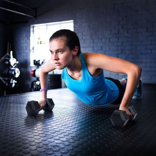 Xu Qixing hexagonal dumbbell men's fitness student 2kg 5kg household 10kg rubber-coated arm training female fitness equipment small dumbbells total weight a pair of 20Jin Jin is equal to 0.5kg (10Jin Jin is equal to 0.5kg *2 pieces)