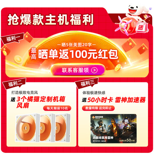 Colorful AMD Ryzen R5 7500F R5 9600X RTX5060TI/5070 graphics card Orange Shadow Orange Orange Cat Game live broadcast design computer host desktop assembly machine with two R5 7500F丨16G丨5060TI graphics card brand new original box