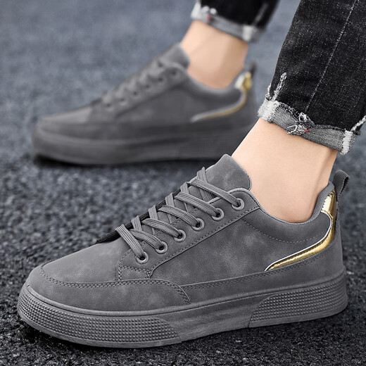 Oren Woodpecker zapatos de hombre nuevos otoño e invierno protección laboral sitio de construcción zapatillas de trabajo zapatos deportivos casuales chef zapatos de moda hombres gris 40