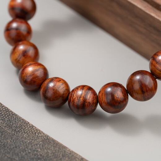 仙源海南黄花梨10mm单圈手串圆珠素串弹力绳中性木质文玩生日纪念日